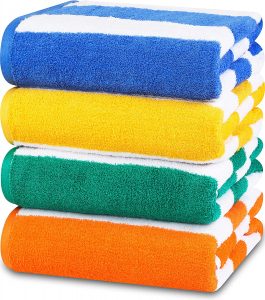 Utopia Towels Cabana Lightweight Beach Towels, 4-Pack