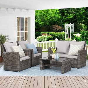 Wisteria Lane Commercial Grade Outdoor Furniture, 4-Piece