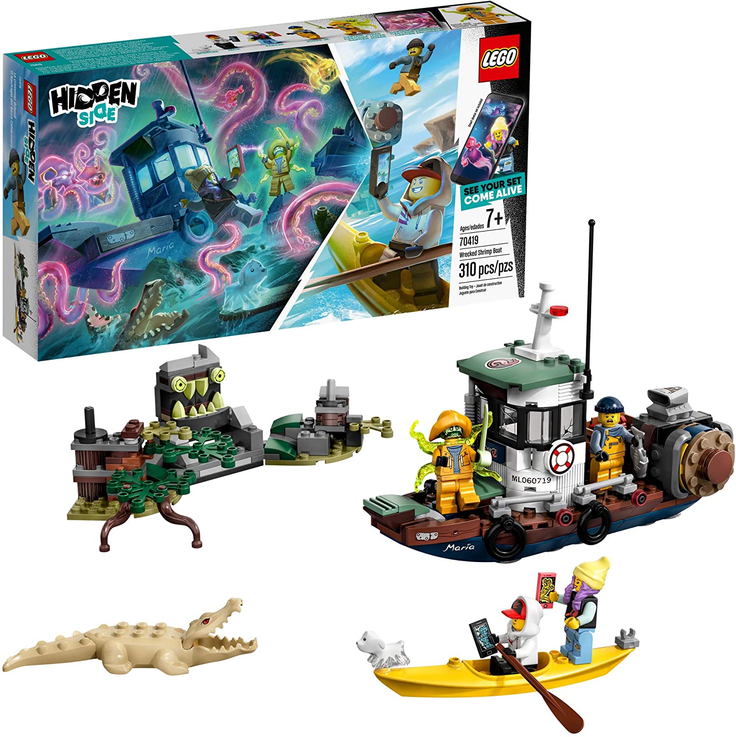 LEGO Hidden Side Wrecked Shrimp Boat 70419 Building Kit