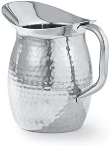 NUCU Artisan 2-Quart Hammered Stainless Steel Serving Pitcher