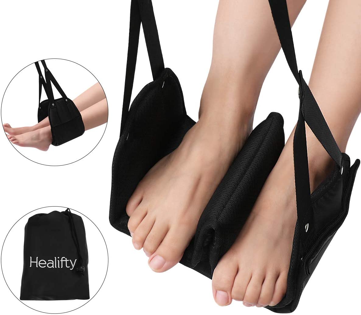 Healifty Lightweight Balanced Airplane Footrest & Hammock