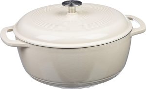 Amazon Basics Non-Stick Enameled Cast Iron Dutch Oven, 6-Quart