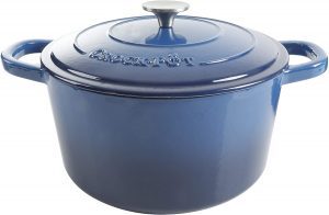 Crock-Pot Round Enameled Cast Iron Dutch Oven, 7-Quart