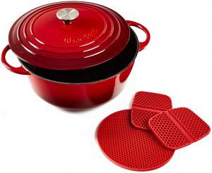 Uno Casa Non-Stick Enameled Cast Iron Dutch Oven, 6-Quart