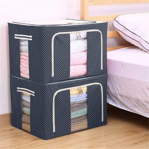 Eastjing Metal Framed Stackable Storage Bins & Boxes, 2-Pack