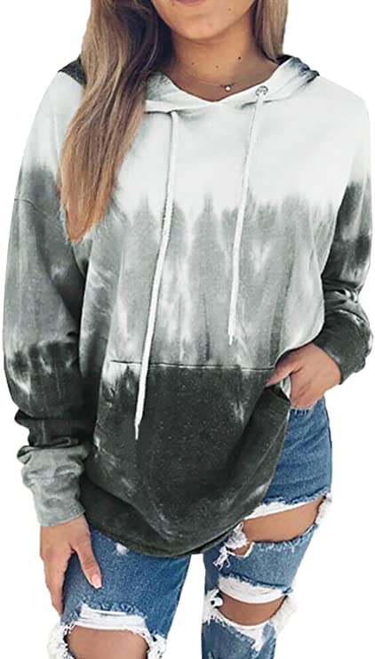 Eytino Pullover Tie Dye Hoodie For Women