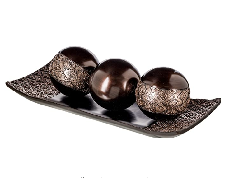 Creative Scents Resin Spheres & Decorative Plate Centerpiece