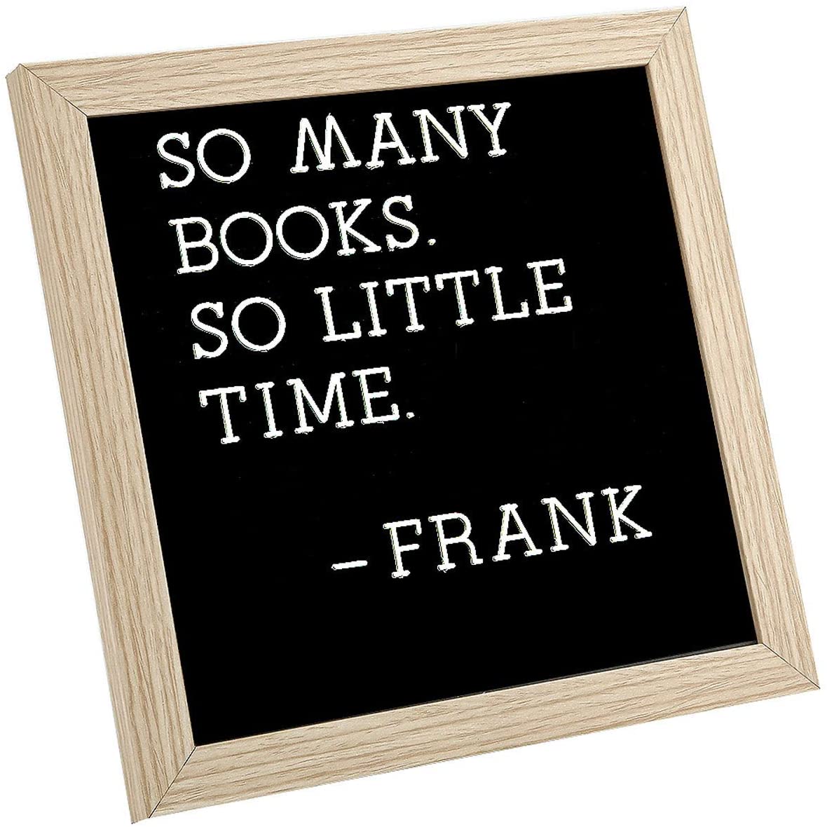 Crystal Lemon Framed Wooden Letterboard, 10 x 10-Inch