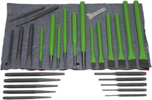 Grip Chrome Vanadium Steel Toolbox Punch & Chisel Set, 28-Piece