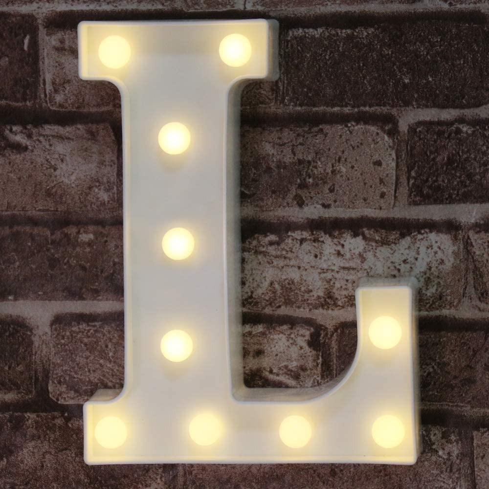 Pooqla Teen Girls’ LED Alphabet Light Bedroom Accessory