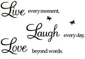 Rertcioph Live, Laugh, Love Inspiring Wall Decals