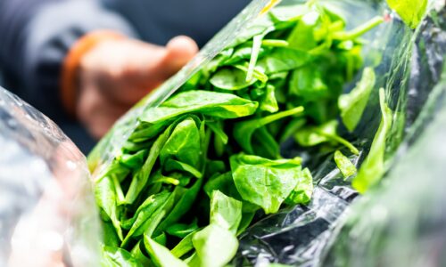 Bag of salad greens