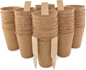 Daniel’s Plants 3-Inch Diameter Biodegradable Organic Peat Seed Pots, 60-Pack