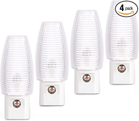 Emotionlite Plug-In Warm White LED Kitchen Night Light, 4-Pack