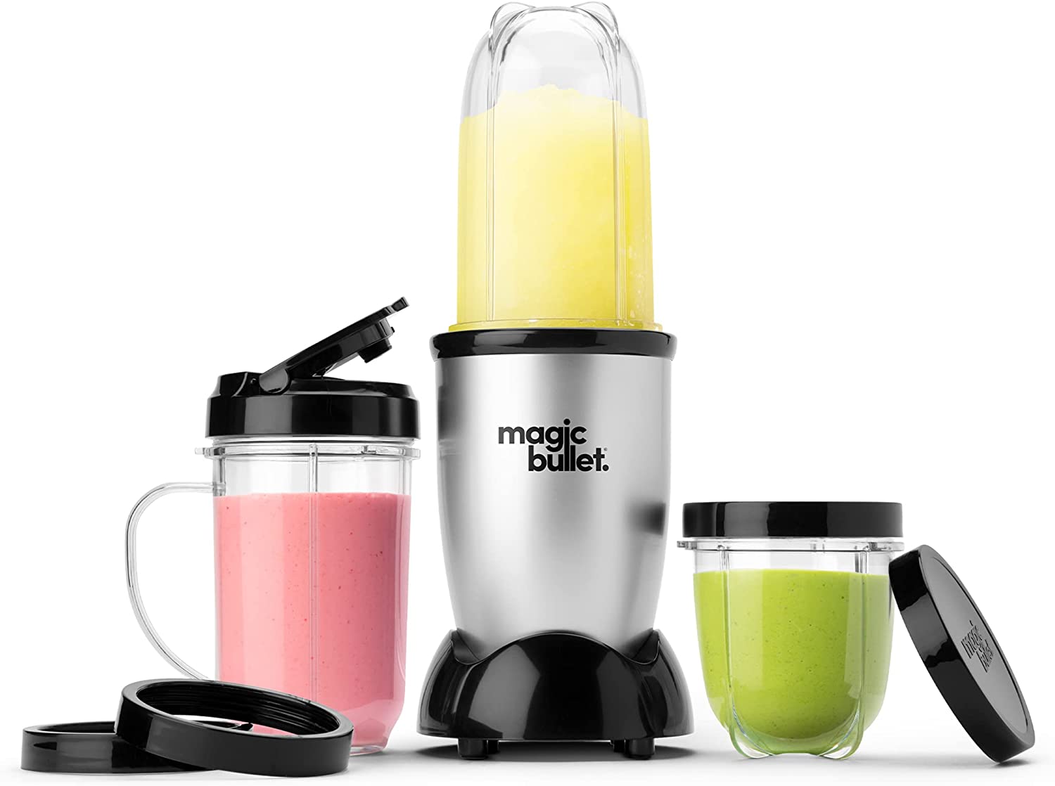 Magic Bullet Quick Resealable Lids Bullet Blender, 11-Piece