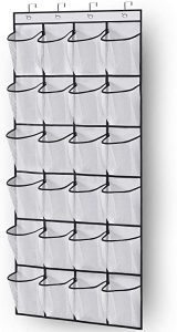 MISSLO 24-Mesh Pocket Closet Hanging Shoe Organizer