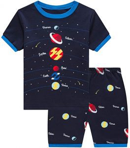 Popshion Lightweight Breathable Boys’ Shorts Pajamas, 2-Piece