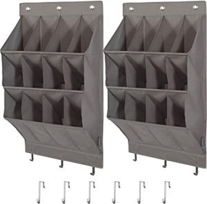 STORAGE MANIAC 12-Pocket Closet Hanging Shoe Organizer, 2-Pack