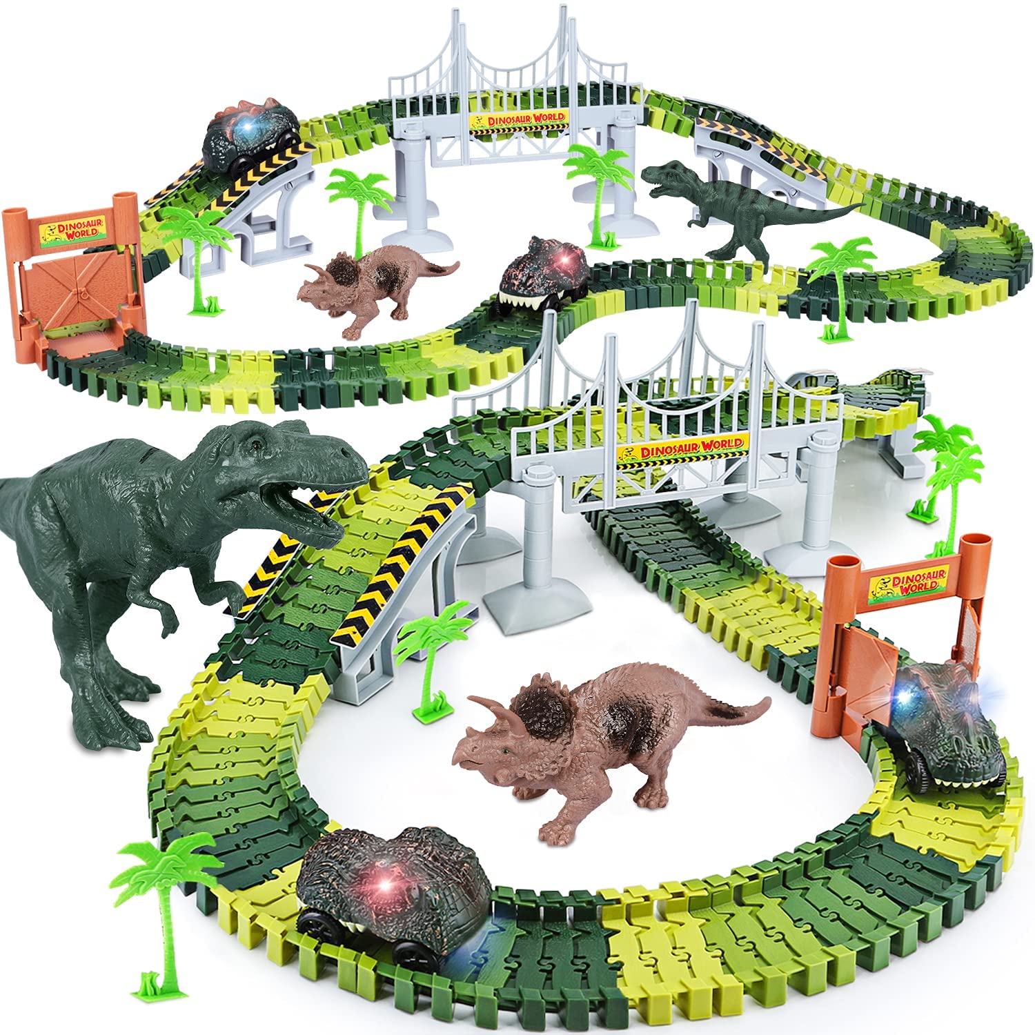 Dinosaur Battery-Powered Race Track