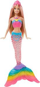 Barbie Rainbow Lights Mermaid Light-Up Princess Pool Toy