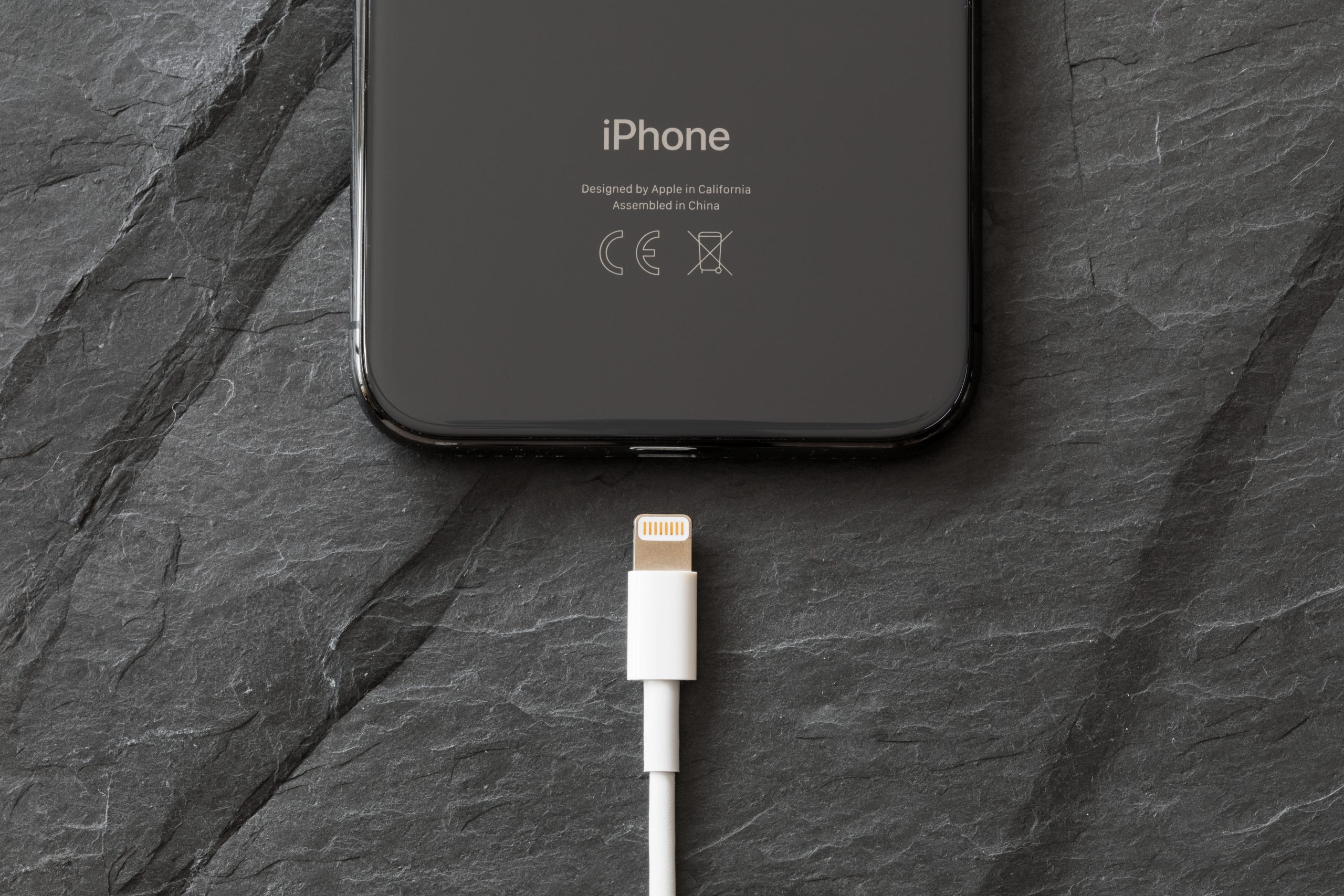 Lightning cable with iPhone