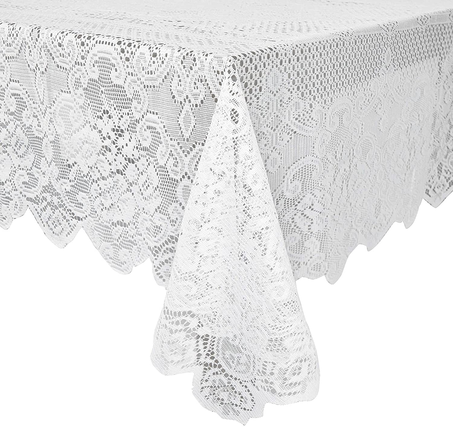 Juvale Machine Washable Decorative Lace Tablecloth