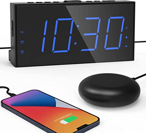 ROCAM USB Charging Heavy Sleeper Alarm Clock