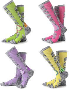 GUUMOR Winter Performance Calf Ski Socks, 4-pack