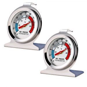 LinkDm Stainless Steel Refrigerator Thermometers, 2-Pack