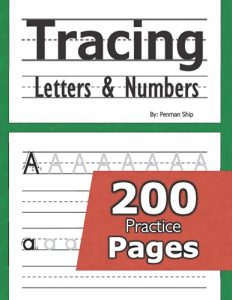 Penman Ship Tracing Letters And Numbers: 200 Practice Pages