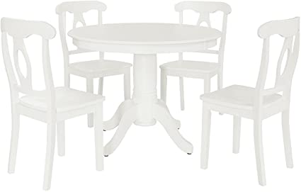 DOREL Living Aubrey Classic Real Wood Small Dining Set, 5-Piece