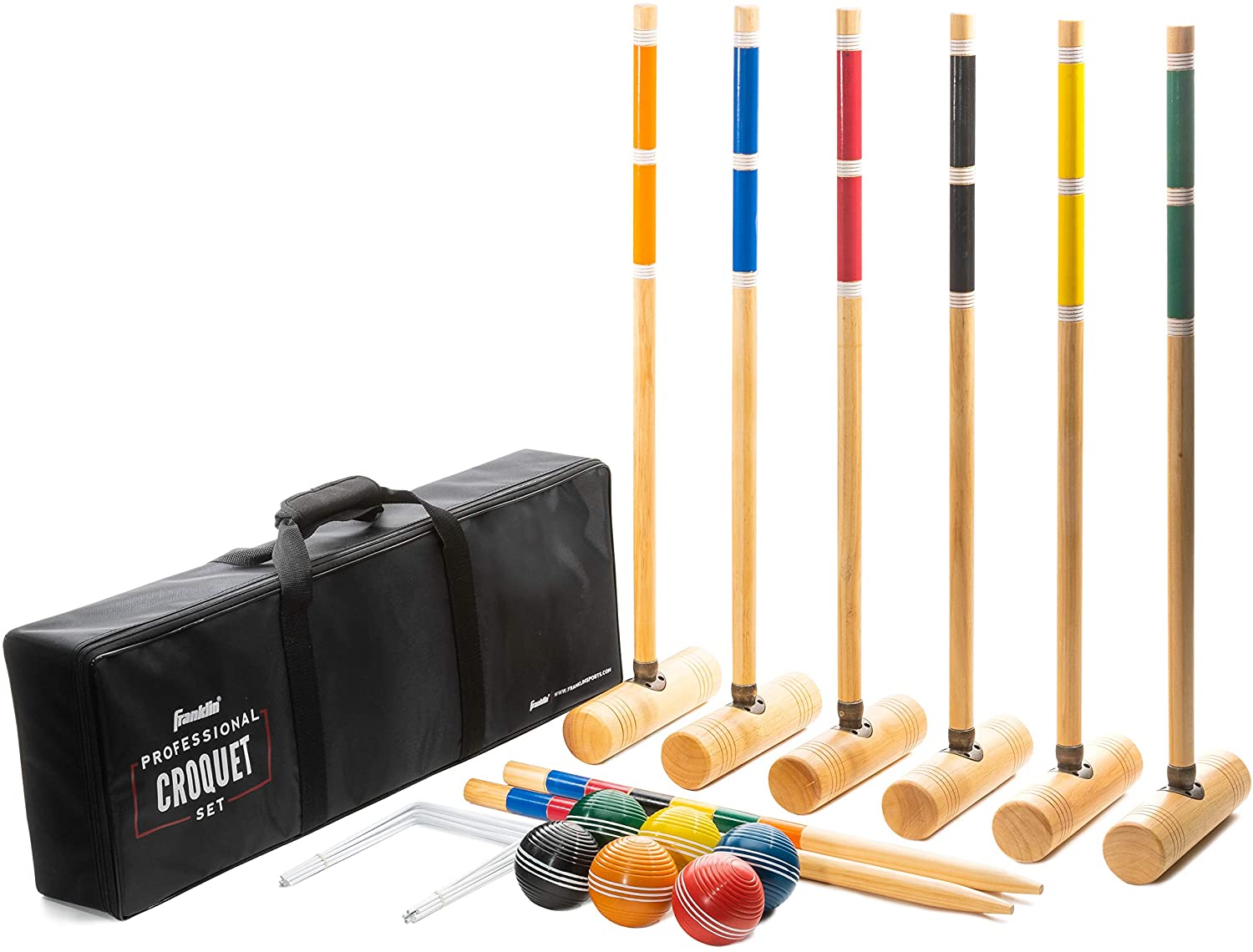 Franklin Sports Locking Metal Joints Mallets Croquet Ball Set