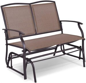 Giantex Powder-Coated Steel Frame Glider Bench For Outside