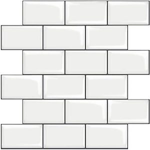 STICKGOO 10-Piece Extra-Thick Subway Peel & Stick Backsplash Tile