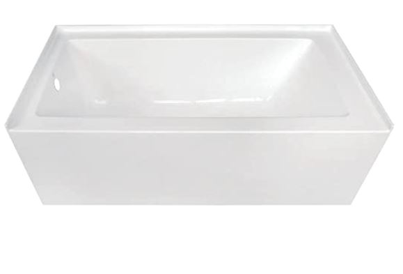 KINGSTON BRASS VTDE603122L Left-Hand Drain Alcove Acrylic Bathtub, 60-Inch