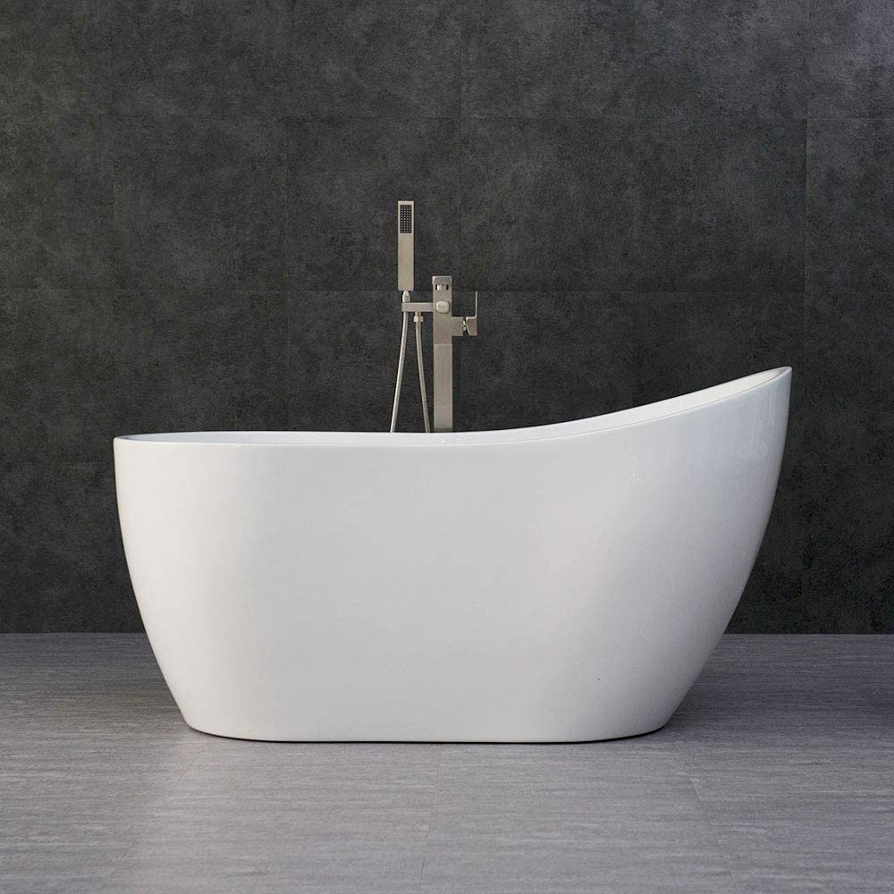 WOODBRIDGE B-0006 Non-Slip Freestanding Soaking Bathtub, 54-Inch