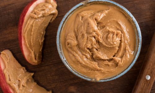 Peanut butter dip with apples