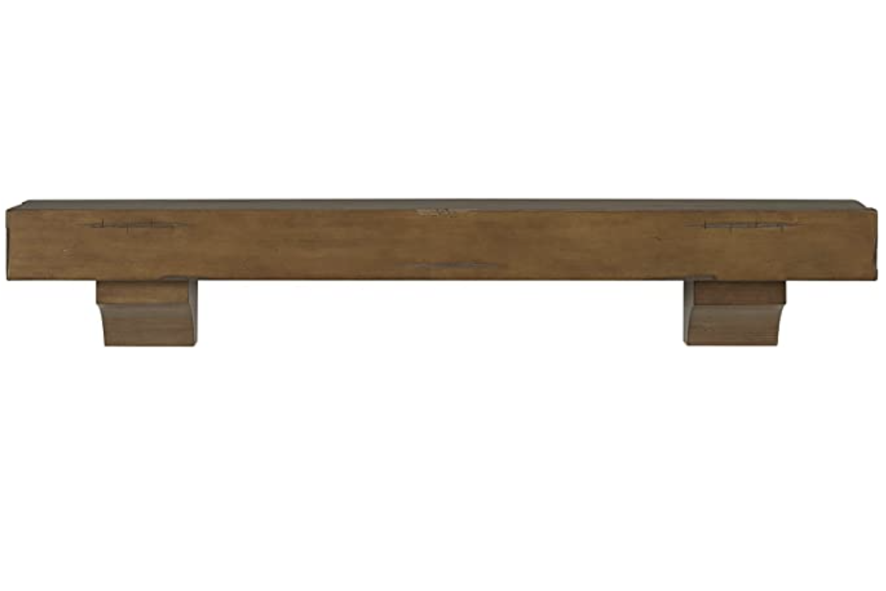 Pearl Mantels 412-60-50 Shenandoah Rustic Pine Fireplace Mantel