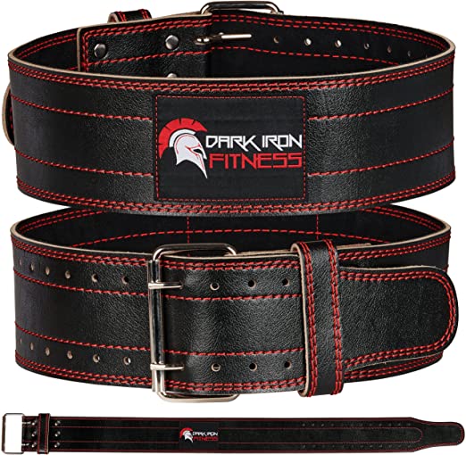 Dark Iron Fitness Leather Weight Lifting Belt