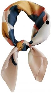 FONYVE Square Polyester Satin Silk Scarf