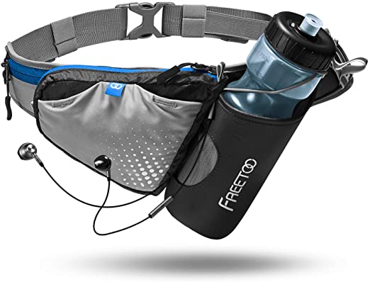 FREETOO Lightweight Reflective Water Bottle Hydration Belt