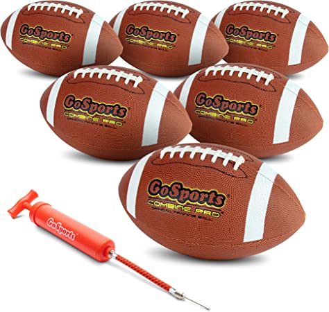 GoSports Combine Football, 6-Pack