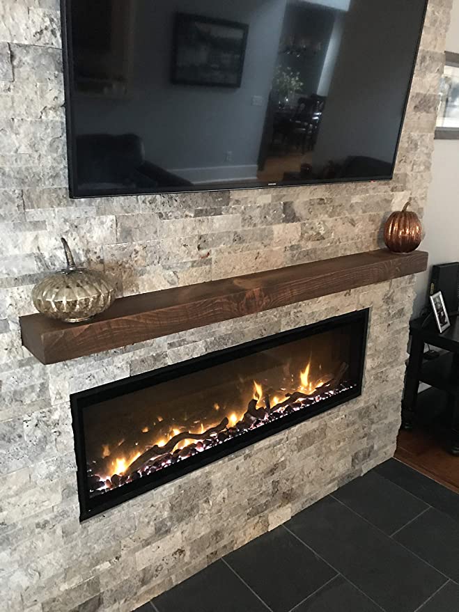 Joel’s Antiques Floating Rustic Wood Fireplace Mantel