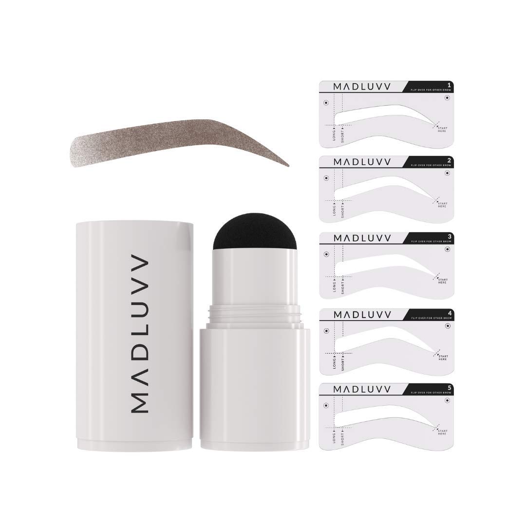 MADLUVV Stamp & Stencils Brow Shaper Kit, 8-Piece