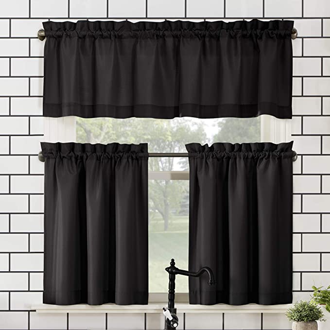 No. 918 Martine Semi-Sheer Valance Kitchen Curtain, 54×36-Inch