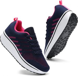 DADAWEN Breathable Mesh Sneaker Platform Shoes