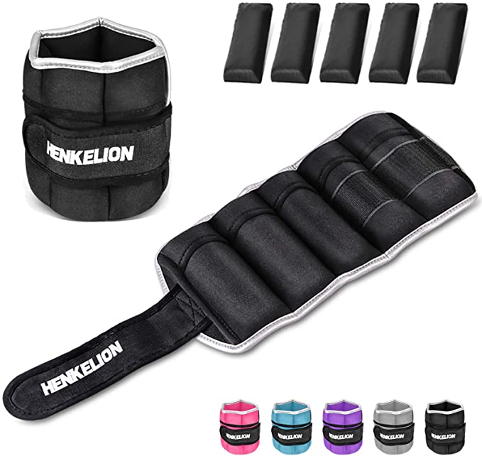 Henkelion Adjustable-Weight Strap Wrist Weights