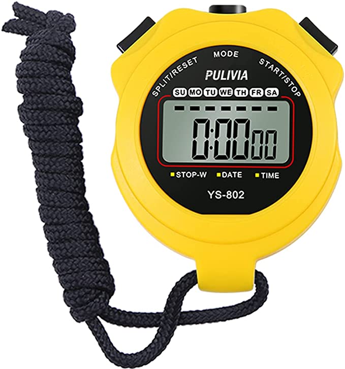 PULIVIA Digital Lap-Split Shockproof Sports Stopwatch