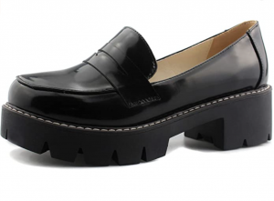 Sungtin Anti-Slip Rubber Sole Slip-On Chunky Loafers