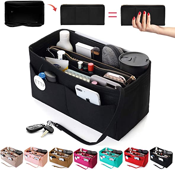 ETTP Zippered Felt Purse Organizer Insert